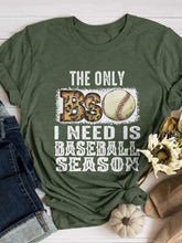 The Only BS Is Baseball Season Print Short Sleeve T-shirt 2023-03-14 InsStreet